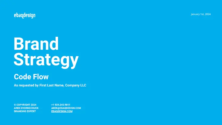 Code Flow brand overview and mission statement – Tech Startup